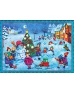 Snowman Builders Advent Calendar Card