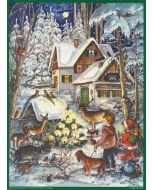 Snowy Cabin Advent Calendar