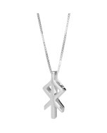 Sterling Rune Pendant - Heart 
