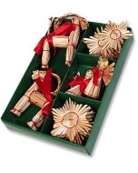 Traditional Straw Ornaments Small Set
