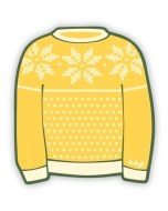 Norwegian Sweater Sticker - Yellow