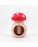 Wood Mushroom Nutcracker Painted
