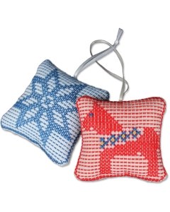 Swedish Weaving - Star and Dala Horse Ornaments Chart Pack