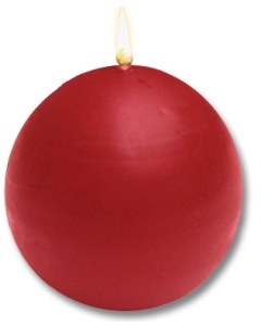 Bright Red Danish Ball Candles