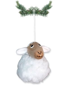 Fuzzy Lamb Ornament
