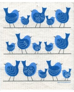 Birds on a Wire Dishcloth