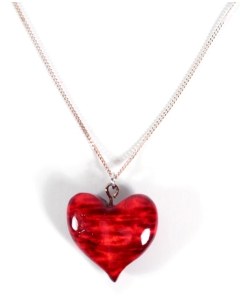 Burlwood Heart Necklace