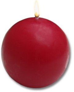 Dark Red Danish Ball Candles