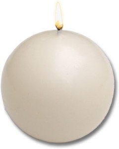 Ivory Danish Ball Candles