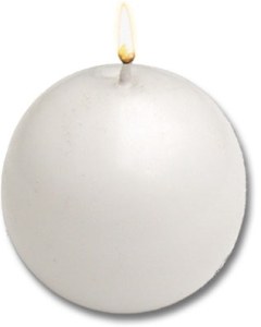 White Danish Ball Candles