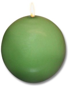 Moss Green Danish Ball Candles