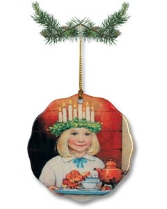 Young Lucia Ceramic Ornament