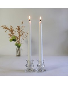 White Christina Antikljus Taper Candles 