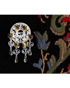 Classic Heart Round Sølje Brooch