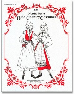 Misses Nordic Folk Costume Pattern #871 Sizes 8-16