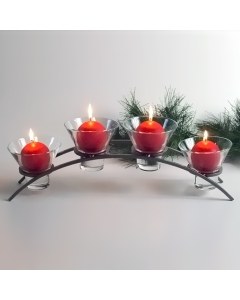 Danish Iron 4 Arch Candleholder