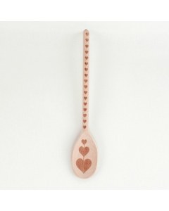 Engraved Wood Spoon - Hearts