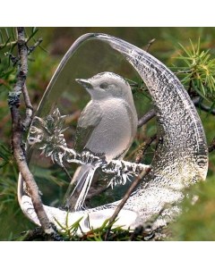 Mats Jonasson Flycatcher Glass Block 