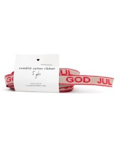 God Jul Ribbon Bundle - Red & Tan