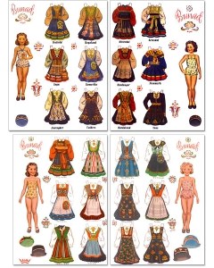 Norwegian Bunad Paper Dolls