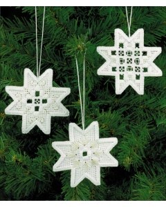 Hardanger Stars Ornament Kit