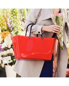 Large Hinza Plastic Tote - Navy Blue