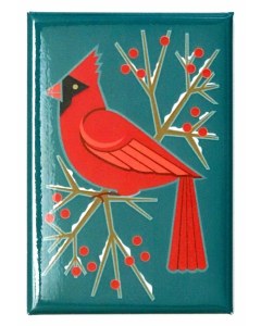 Cindy Lindgren Cardinal & Berries Magnet