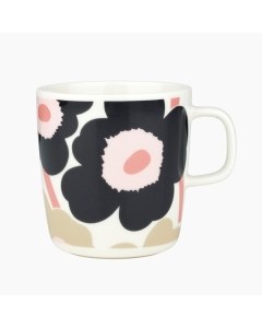 Marimekko Oiva Unikko Mug - Charcoal & Pink