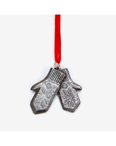 Mittens Pewter Ornament 