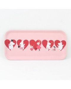 Moomin Hearts Rectangle Tray