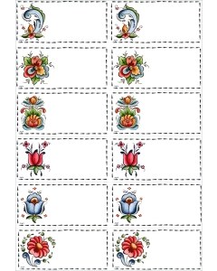 Rosemaling Gift Labels