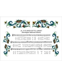 Norwegian National Anthem Card 12