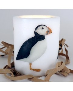 Puffin Pillar Candle