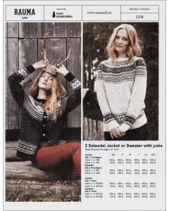 Rauma 225R-2 Setesdal Jacket or Sweater Pattern