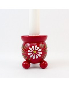 Red Barrel Candleholder from Sweden