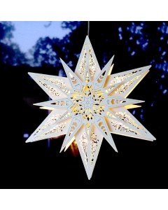 Siri Welcome Home Window Star - White