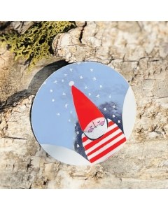 Sleepy Nisse Mirror Decal 