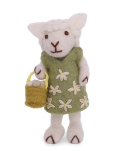 Small Lamb with Easter Basket