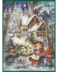 Snowy Cabin Advent Calendar