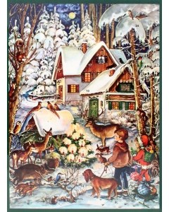 Snowy Cabin Chocolate Advent Calendar
