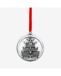 Stave Church Pewter Ornament