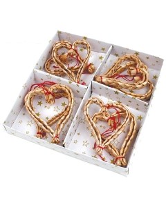 Straw Heart Ornaments