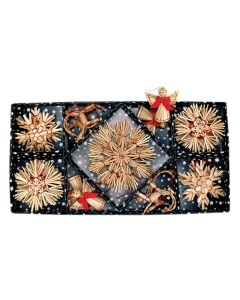 Traditional Straw Ornaments Box of 28
