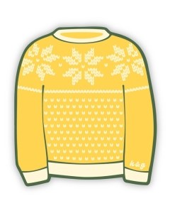Norwegian Sweater Sticker - Yellow