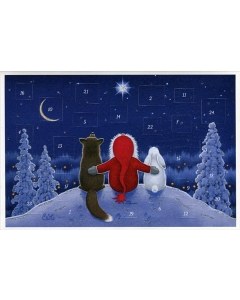 Tomte's Christmas Star Advent Calendar Card