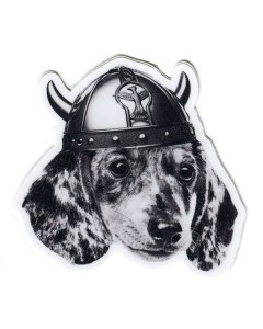 Viking Puppy Face Sticker