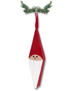 Wood Diamond Tomte Ornament