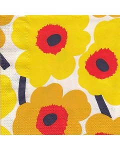Yellow Marimekko Unikko Napkins